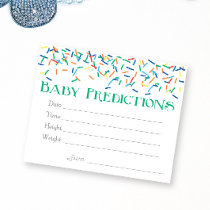 Boy Baby Sprinkle Baby Predictions Game Enclosure Card