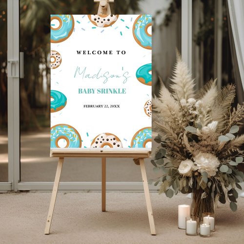 Boy Baby Sprinkle Baby Shower  Welcome Sign