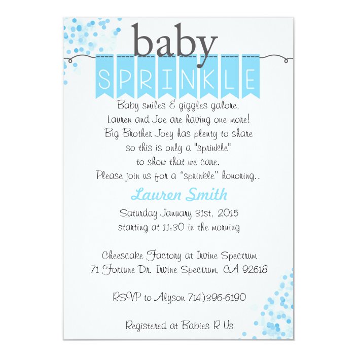 baby boy sprinkle invitations