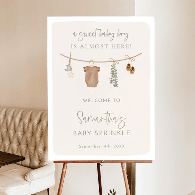 Boy Baby Sprinkle Welcome Sign, Boho Baby Sprinkle Foam Board (Creator Uploaded)