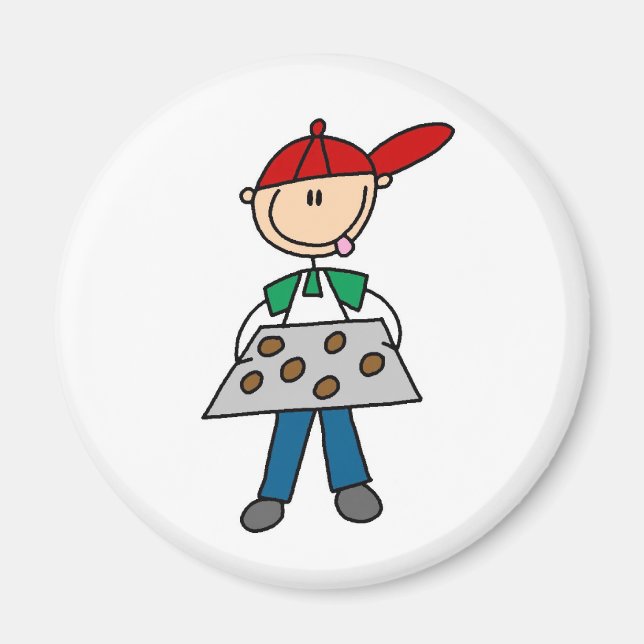 Boy Baking Cookies Magnet (Front)