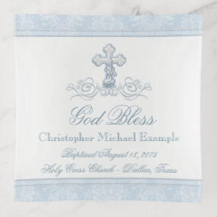 Boy Baptism Christening Keepsake Trinket Dish