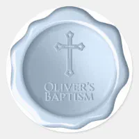 Wax seal stickers - cross christening baptism envelope adhesive