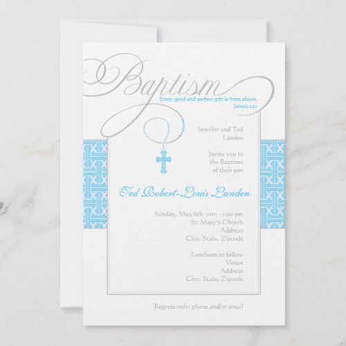 Boy Baptism Invitation