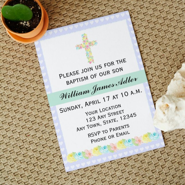 Boy Baptism Invitation (Creator Uploaded)
