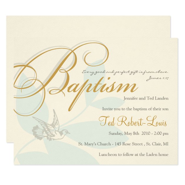 Boy Baptism Invitation