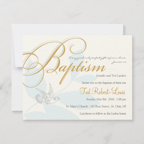 Boy Baptism Invitation