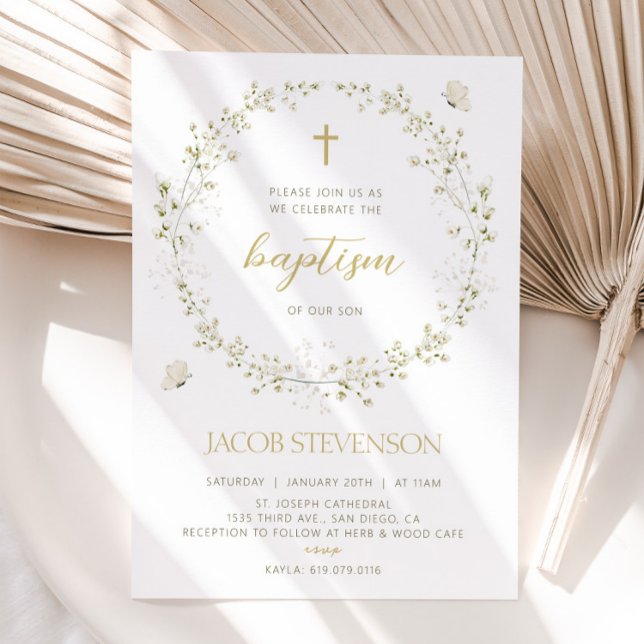 Boy BAPTISM Invitation, First Communion Invitation (Creator Uploaded)