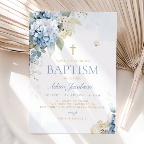 Boy BAPTISM Invitation First Communion Invitation