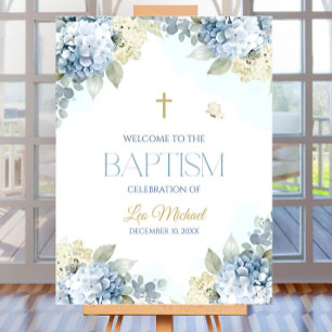 Boy BAPTISM Invitation WELCOME Sign Template First