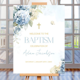 Boy BAPTISM Invitation WELCOME Sign Template First