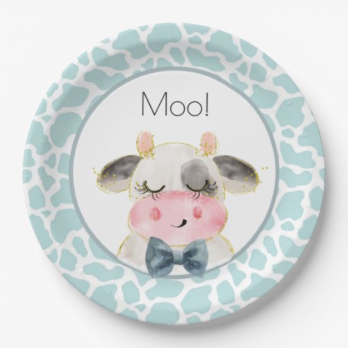 Boy Barnyard Birthday Plate Oink Moo Cockadoodle