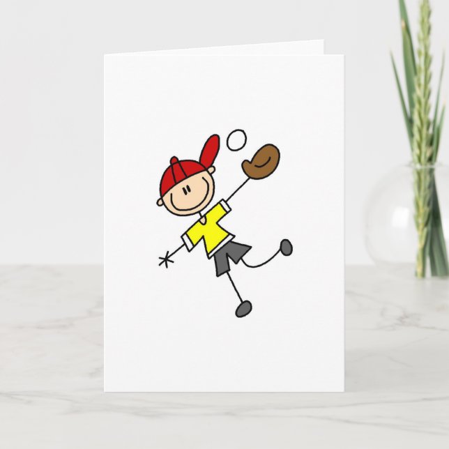 Boy Baseball Player Card (Front)