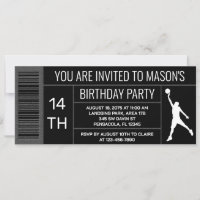 Boy Basketball Birthday Party Shoe Box Label
