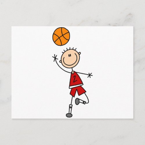 Boy Basketball Player Tshirts and Gifts Postcard