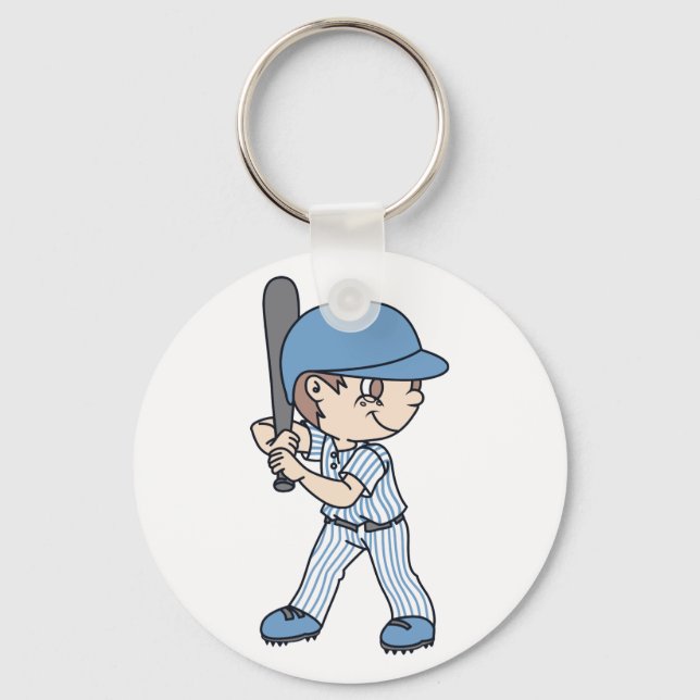 Boy Batting Keychain (Front)