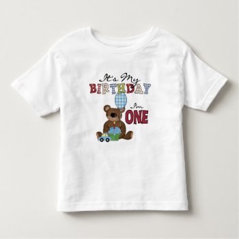 Boy Bear 1st Birthday Tshirts And Gifts by kids_birthdays at Zazzle