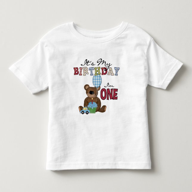Boy Bear 1st Birthday Tshirts and Gifts (Front)