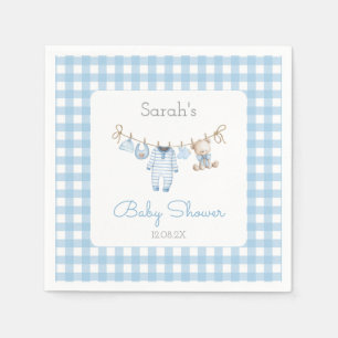 Boy Bear Baby Shower Napkins
