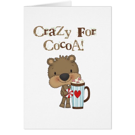 Boy Bear Crazy For Cocoa Holiday Cards (Front)