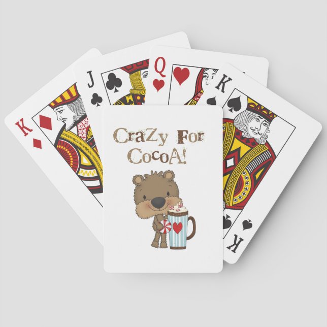 Boy Bear Crazy For Cocoa Holiday Poker Cards (Back)