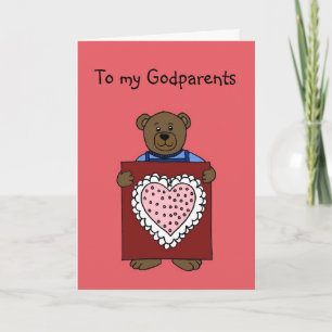 boy bear holding valentine for godparents card