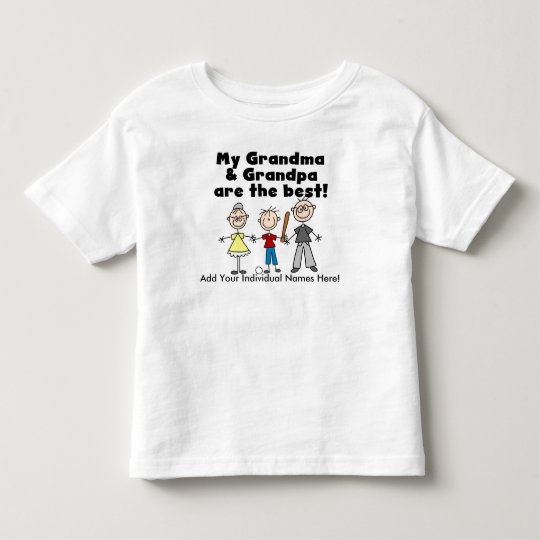 Boy Best Grandma and Grandpa T-shirt | Zazzle.com