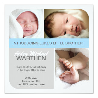 sibling birth announcement