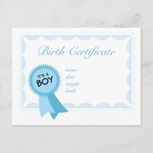 boy birth certificate