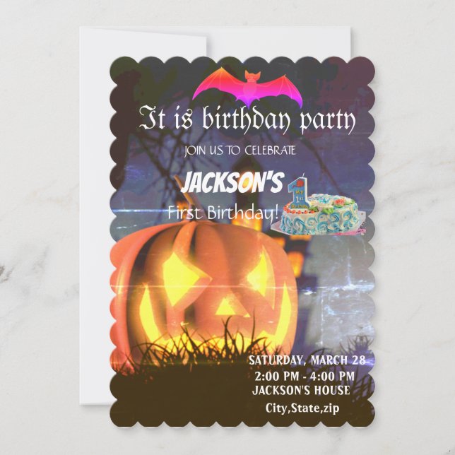 boy BIRTHADAY INVITATION (Front)