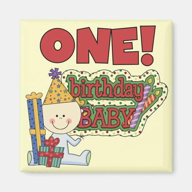 Boy Birthday Baby 1st Birthday Tshirts and Gifts Magnet (Front)