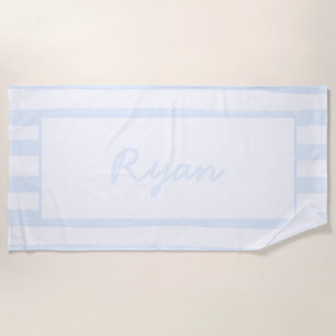 Boy Birthday Beach Club Custom Name Favor Towel