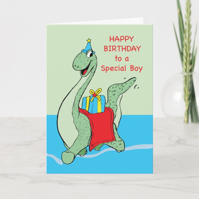 Boy, Birthday Dinosaur Card (Front)