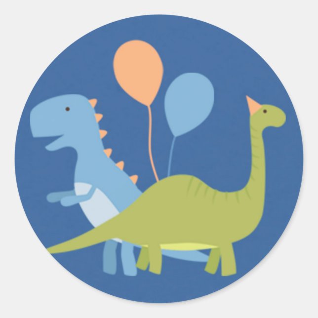 Boy Birthday - Dinosaur Stomp - Envelope Seal (Front)