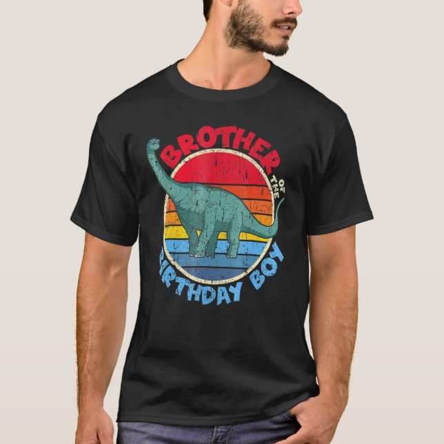 Boy Birthday I Brother I Brachiosaurus I Family Ma T-Shirt (Front)