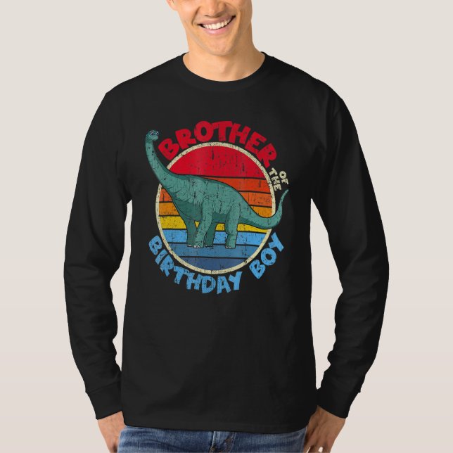 Boy Birthday I Brother I Brachiosaurus I Family Ma T-Shirt (Front)