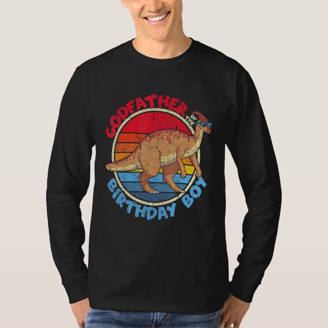 Boy Birthday I Godfather I Parasaurolophus I Famil T-Shirt (Front)