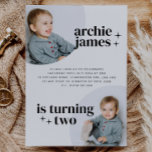 Boy Birthday Invitation with Arches<br><div class="desc">A modern Birthday Invitation with space to add 2 of your own photos. You will need to ensure you move your photo to the layer under the 'mask' layer so that it is behind the shapes!</div>