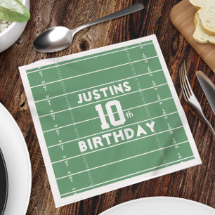 Boy Birthday Party Football Personalized Napkins