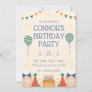 Boy Birthday Party Invitation