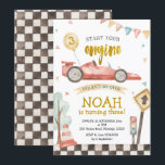 Boy Birthday Racing Car Invitation<br><div class="desc">Boy Birthday Racing Car Invitation</div>
