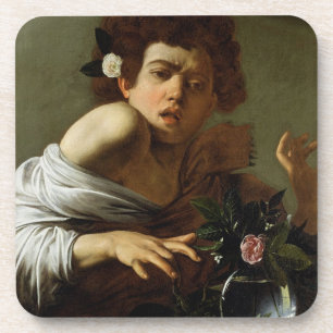 Boy Bitten by a Lizard, c.1595-1600 (oil on canvas Drink Coaster
