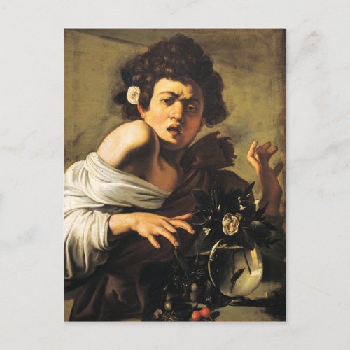 Boy Bitten by a Lizard Caravaggio Postcard