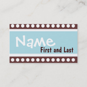 Boy Blue and Brown Calling Card for Kids