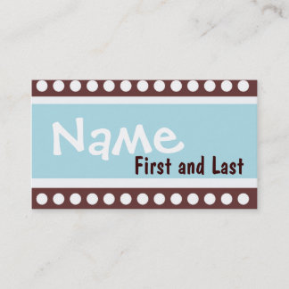 Boy Blue and Brown Calling Card for Kids