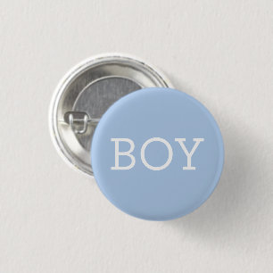 Boy Blue Baby Gender Reveal Party Pinback Button