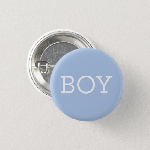 Boy Blue Baby Gender Reveal Party Pinback Button