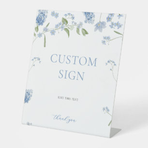 Boy Blue Baby in Bloom Baby Shower Custom Sign