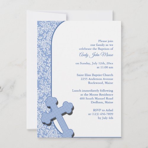 Boy's Baptism Invitation