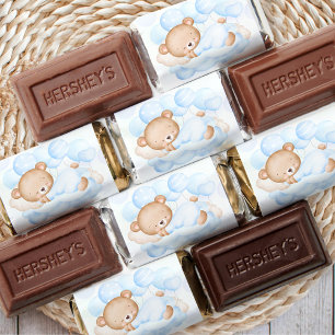 Boy Blue Bear Baby Shower Favors Hershey's